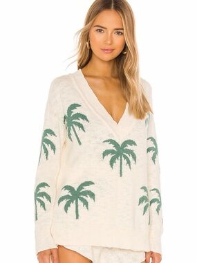 Show Me Your Mumu Gilligan Sweater in Palm Tree Knit